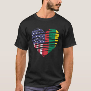 Lithuania American Grown Heart USA Patriot Heritag T-Shirt
