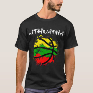 Lithuania Basketball Abstract - Lithuania Strong B T-Shirt