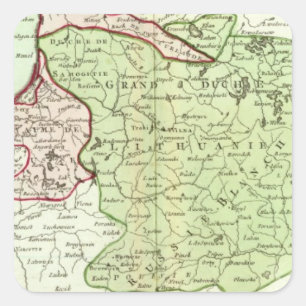 Lithuania, Belarus Square Sticker