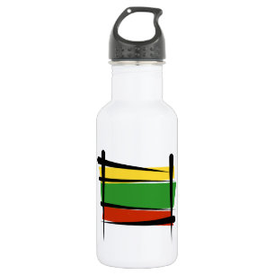 Lithuania Brush Flag 532 Ml Water Bottle