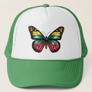 Lithuania butterfly monarch flag trucker hat