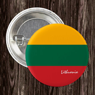 Lithuania button, patriotic Lithuanian Flag 3 Cm Round Badge