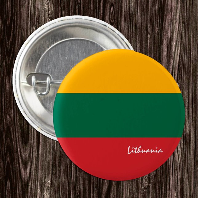 Lithuania button, patriotic Lithuanian Flag 3 Cm Round Badge (Creator Uploaded)