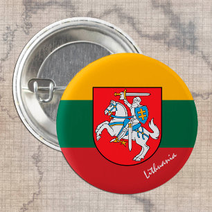 Lithuania button, patriots Lithuanian Flag fashion 3 Cm Round Badge