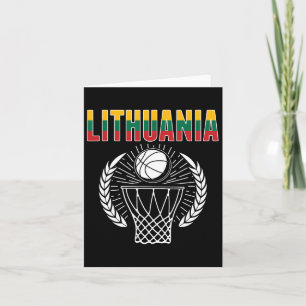 Lithuania Bysketbyll Fans Jersey Lithuanian Sport  Card