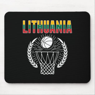 Lithuania Bysketbyll Fans Jersey Lithuanian Sport Mouse Mat