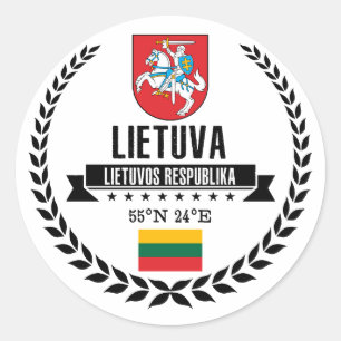 Lithuania Classic Round Sticker