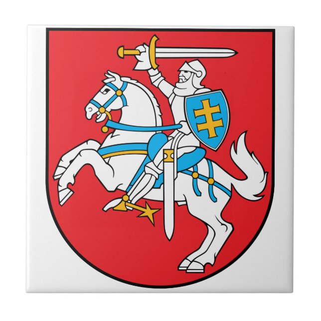 Lithuania Coat Of Arms Tile (Front)
