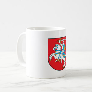 Lithuania country coat arms symbol emblem knight coffee mug