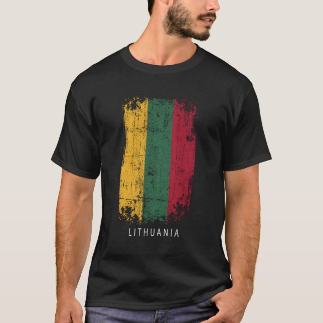 Lithuania Country Flag Lithuania T-Shirt (Front)