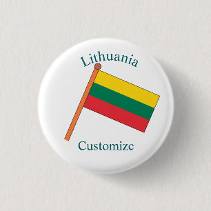 Lithuania Country Flag Thunder_Cove 3 Cm Round Badge