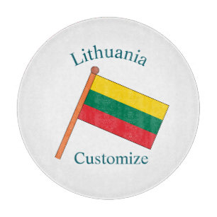 Lithuania Country Flag Thunder_Cove Cutting Board