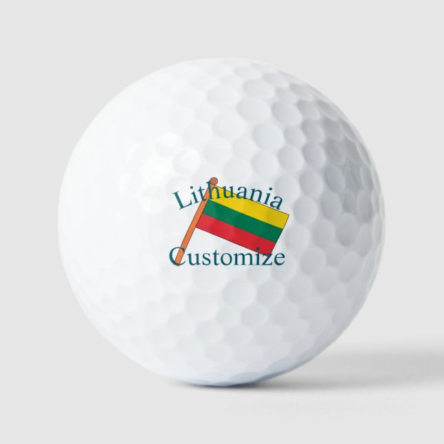 Lithuania Country Flag Thunder_Cove Golf Balls (Front)