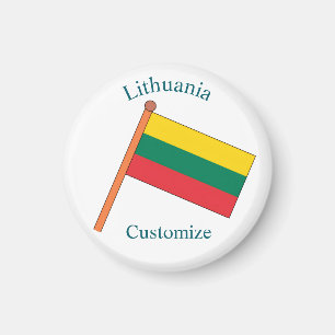 Lithuania Country Flag Thunder_Cove Magnet
