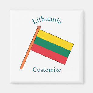 Lithuania Country Flag Thunder_Cove Magnet