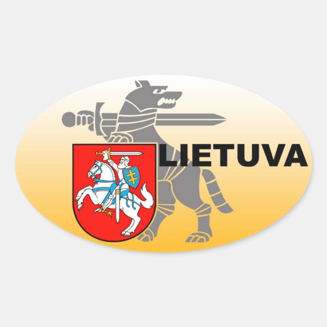 Lithuania Defence Ministry Sticker! Oval Sticker (Front)