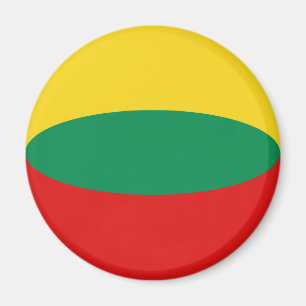 Lithuania Fisheye Flag Magnet