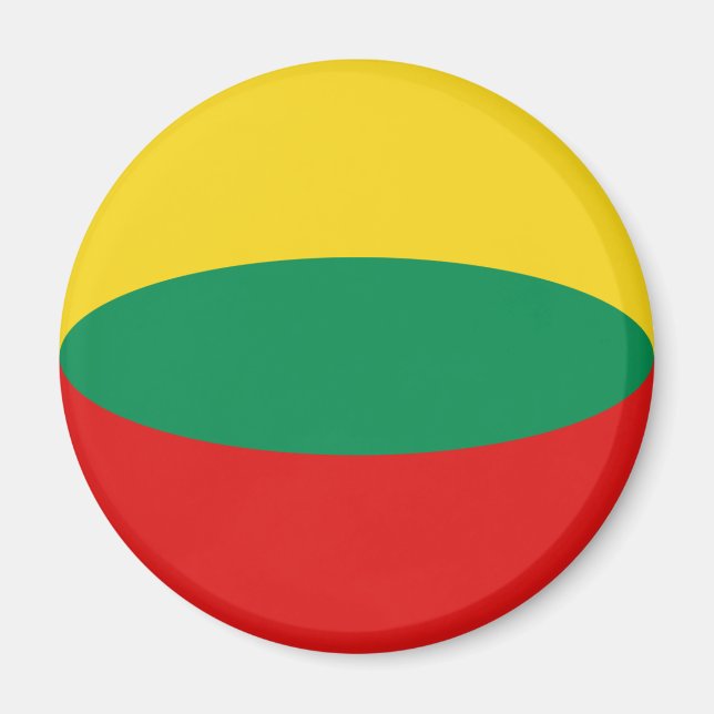 Lithuania Fisheye Flag Magnet (Front)