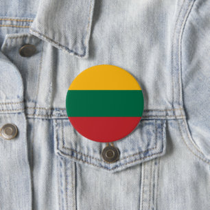 Lithuania flag 7.5 cm round badge