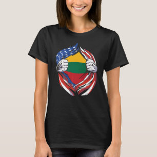 Lithuania Flag American Proud of My Lithuanian Her T-Shirt