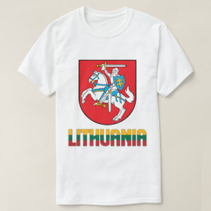 Lithuania Flag and Coat Of Arms Patriotic T-Shirt