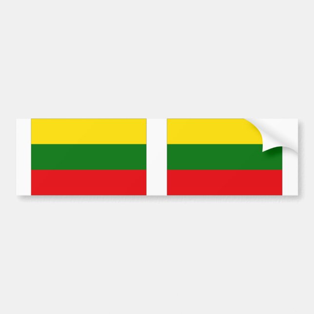 Lithuania Flag Bumper Sticker (Front)