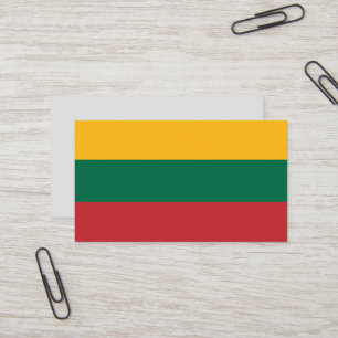 Lithuania flag business card
