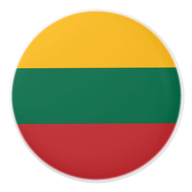 Lithuania flag ceramic knob (Front)