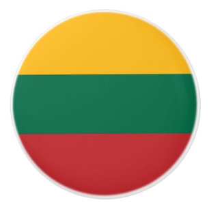 Lithuania flag ceramic knob