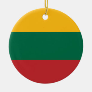 Lithuania Flag Ceramic Tree Decoration