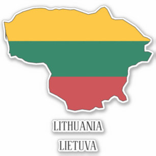 Lithuania Flag Charming Patriotic Map