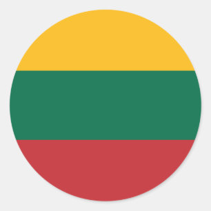 Lithuania Flag Classic Round Sticker