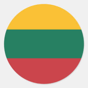 Lithuania Flag Classic Round Sticker
