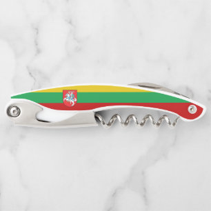 Lithuania flag-coat of arms corkscrew