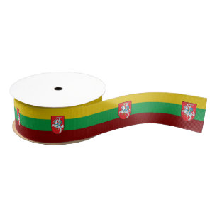Lithuania flag-coat of arms grosgrain ribbon