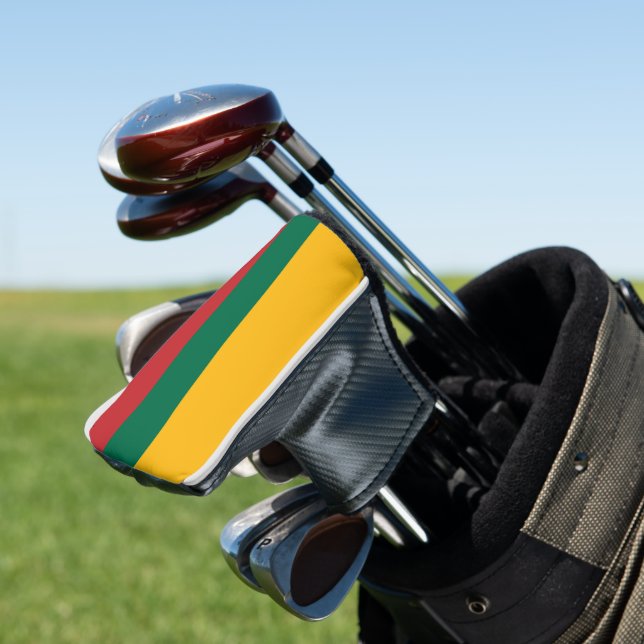 Lithuania flag golf head cover (In Situ)