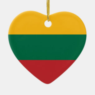 Lithuania Flag Heart Ornament