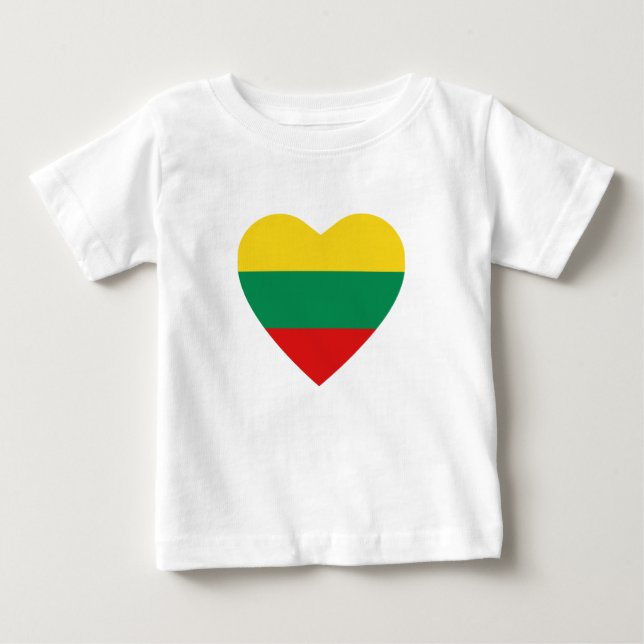 Lithuania Flag Heart T-Shirt (Front)