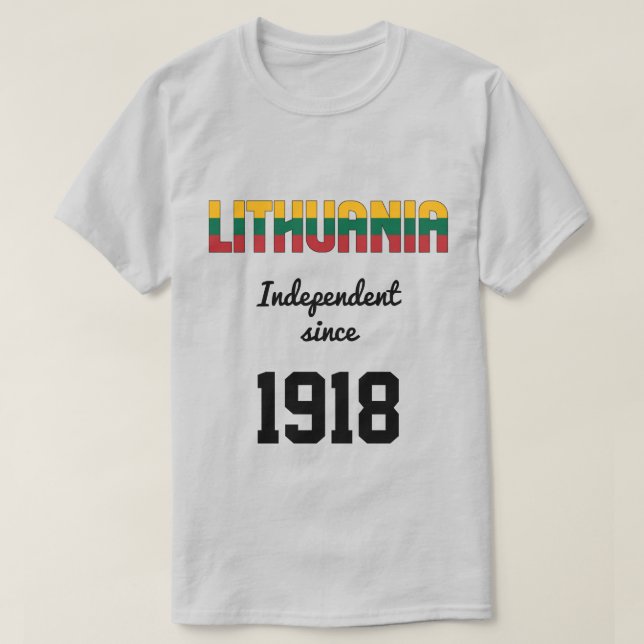 Lithuania Flag Independence Celebration T-Shirt (Design Front)