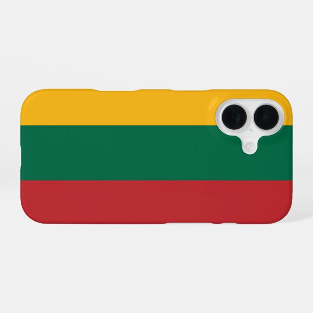 Lithuania Flag iPhone 16 Case (Back Horizontal)