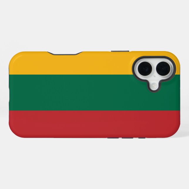 Lithuania Flag iPhone Case (Back Horizontal)