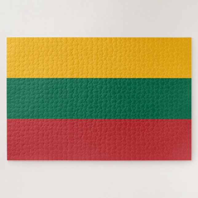 Lithuania Flag Jigsaw Puzzle (Horizontal)