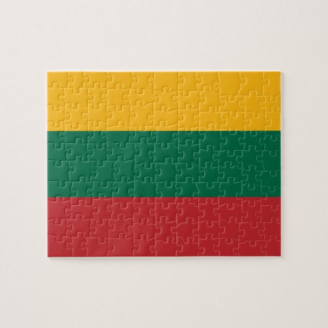 Lithuania Flag Jigsaw Puzzle (Horizontal)