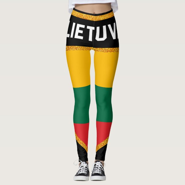 Lithuania Flag Leggings (Front)