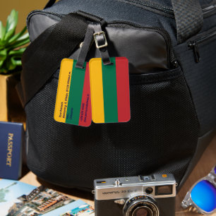 Lithuania flag luggage tag