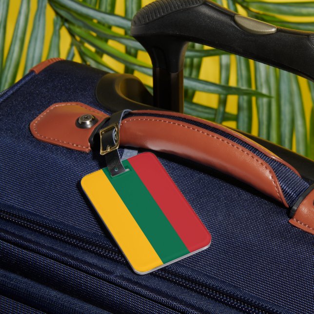 Lithuania flag luggage tag (Front Insitu 1)