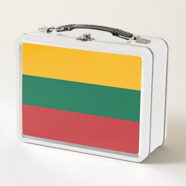 Lithuania flag metal lunch box (Front)
