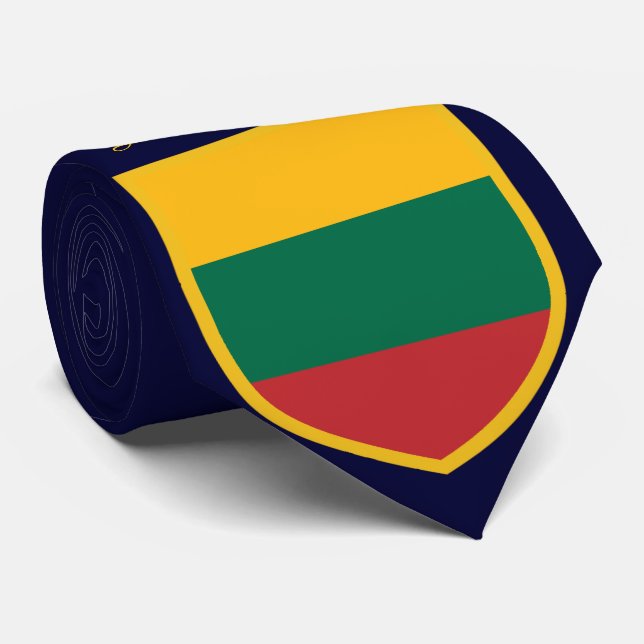 Lithuania Flag Personalised Tie (Rolled)