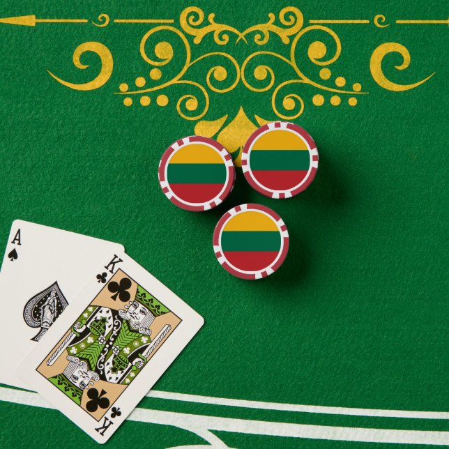 Lithuania flag poker chips (Poker Table (Stack))