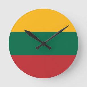 Lithuania Flag Round Clock